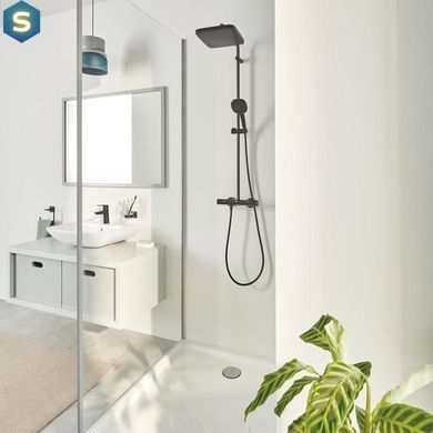 Душевая система термостатическая Grohe QuickFix Vitalio Comfort System 250 Cube 266962431, Черный матовый
