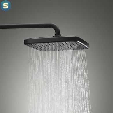 Душевая система термостатическая Grohe QuickFix Vitalio Comfort System 250 Cube 266962431, Черный матовый