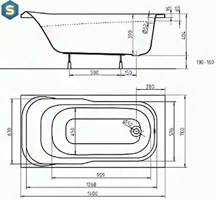 Ванна акрилова Kolo Sensa 140 XWP354000N