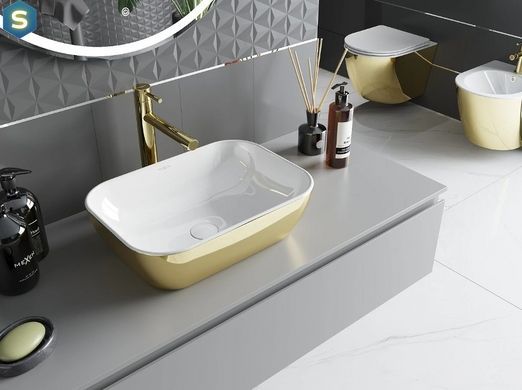 Умивальник Mexen Rita gold white накладний MEX-21084506, Золотий
