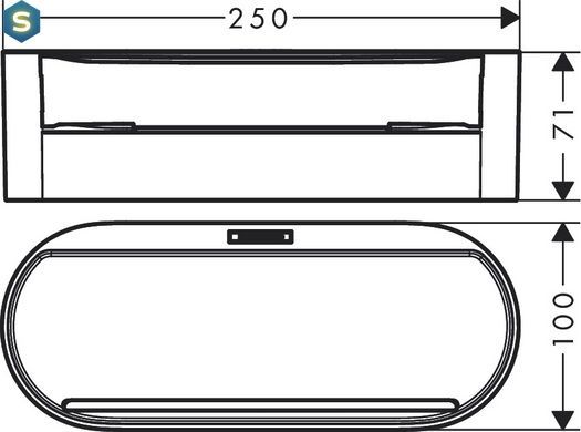 Полиця глибока Hansgrohe WallStoris 25.0 x 10.0 x 7.1 см Matt White 27912700