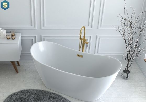 Змішувач для ванни Corsan Lugo gold підлоговий CMB7560GL, Золотий
