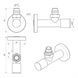 Кран кутовий Luxon подовжений для рушникосушки 1/2"-1/2" (ZZ-5101)