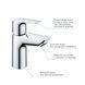 Набір змішувачів 3 в 1 для ванної кімнати Grohe QuickFix StartEdge S-Size UA202501SE, Хром