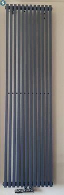 Дизайнерский радиатор Betatherm Quantum 1 H-1800 мм, L-405 мм (RAL7024M) нижнее подключение BQ 1180/10 7024М 99, Графит