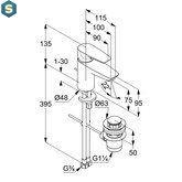 Смеситель для умывальника Kludi Pure&Solid 343820575, Хром
