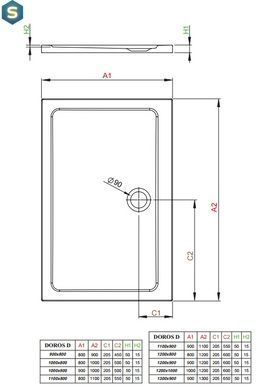 Душевой поддон Radaway Doros D 110x80 SDRD1180-01