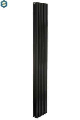 Дизайнерський радіатор Betatherm Quantum 2 H-1800 мм, L-285 мм нижнє підключення BQ 2180/7 9005M 99, Черный матовый