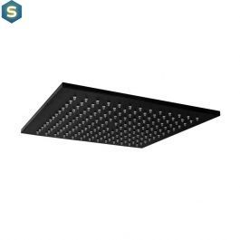 Верхний душ Paffoni Syncro King Quadro 300x300xh8 мм с держателем 400 мм black matt ZSOF078NO + ZSOF063NO, Черный матовый