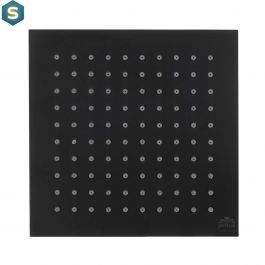Верхний душ Paffoni Syncro King Quadro 300x300xh8 мм с держателем 400 мм black matt ZSOF078NO + ZSOF063NO, Черный матовый