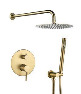 Душова система VBI Milano brushed gold прихованого монтажу VBI-050109BG, Золотий
