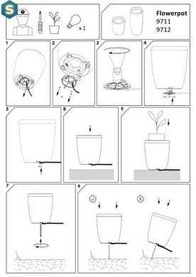 Світильник вуличний Nowodvorski 9711 Flowerpot E27 1x60W IP44 Wh