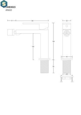 Смеситель для биде Corsan Ango хром CMB3023CH, Хром