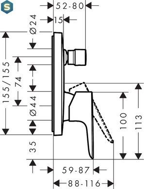 Смеситель скрытого монтажа Hansgrohe Talis E 71745670