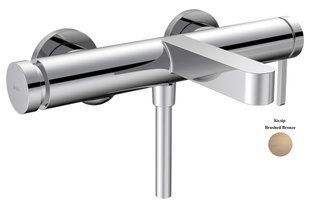 Змішувач для ванни Hansgrohe Finoris настінного монтажу brushed bronze 76420140, Бронза