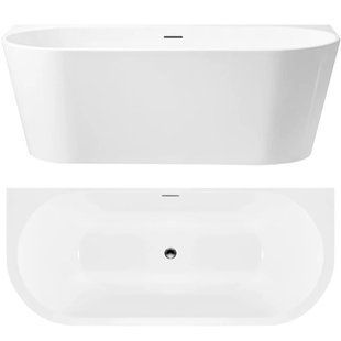 Ванна акриловая пристенная Rea Capri 150x75 white REA-W9800, Белый