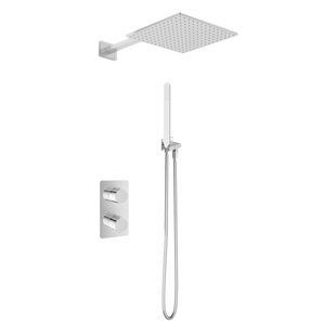 Душева система Kohlman Experience 25 chrome з термостатом + BOX прихованого монтажу KPL-QW432EQ25, Хром