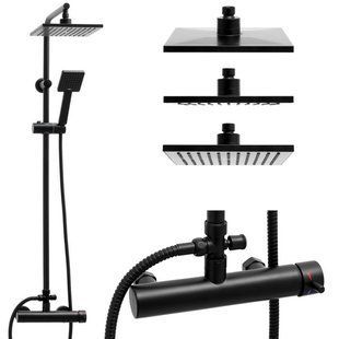 Душевая система Yoka Tiki-Blk black BP.TIKI-BLK, Черный матовый