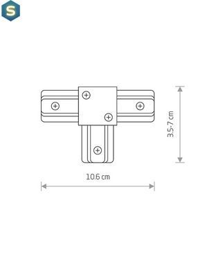 З'єднувач Nowodvorski 9187 Profile t-connector IP20 Wh