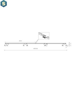 Спот Nowodvorski 7754 Mono VIII GU10 8x10W IP20 Bl