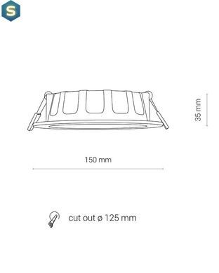 Точечный светильник Nowodvorski 8778 Kos LED 1x10W 4000K 850Lm IP44 Wh
