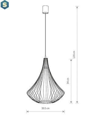 Підвісний світильник Nowodvorski 4607 Karen E27 1x40W IP20 Bl