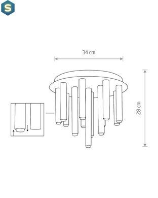 Люстра Nowodvorski 8355 Stalactite G9 13x10W IP20 Bl