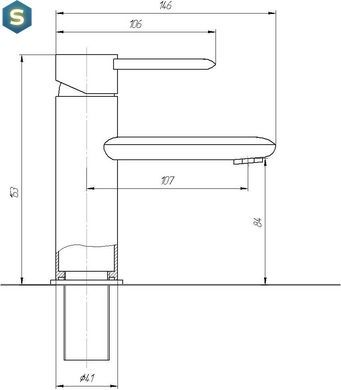 Змішувач для умивальника Topaz Corsica TC 16221-H48, Хром