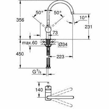 Смеситель для кухни Grohe Minta 32917KS0