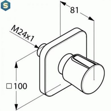 Вентиль на 2 положення Kludi E2 498470575, Хром