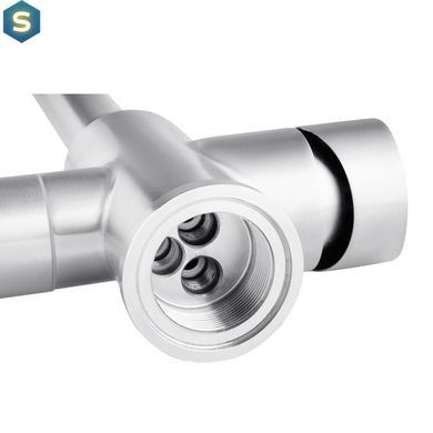 Змішувач для кухні з підключенням до фільтру Kroner KRP Edelstahl Klassisch - ESG038 CV022992, Хром матовий