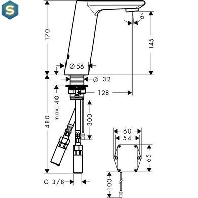 Смеситель для умывальника Hansgrohe Metris S 31100000