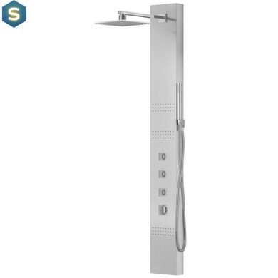 Душевая панель Corsan Neo inox LED S060MSLLED, Нержавеющая сталь