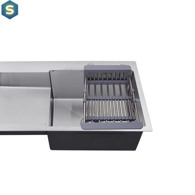Кухонная мойка Kroner KRP Geb&uuml;rstet - 7848LHM (3,0/1,0 мм) CV030021, Нержавеющая сталь