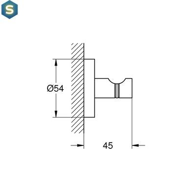 Крючок для ванной комнаты Grohe QuickFix Start 411732430, Черный матовый