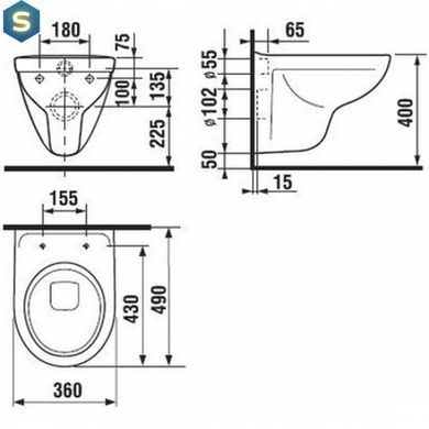 Унітаз підвісний Jika Lyra compact укорочений H8233820000001, Білий