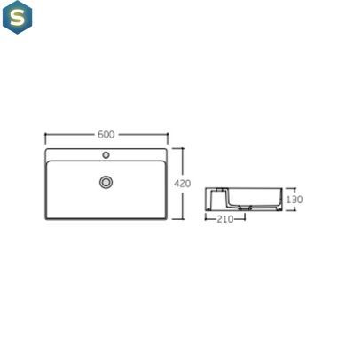 Умивальник Qtap Nando LT 600х420х130 White QT12116146W, Білий