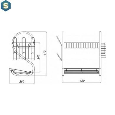 Сушарка для посуду Kroner KRM Rizze - ACC3208 CV022908, Синий