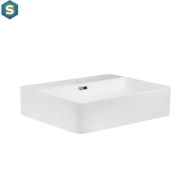 Умивальник Qtap Nando LT підвісний прямокутний 500х420х120 мм White + донний клапан PU02O, Білий