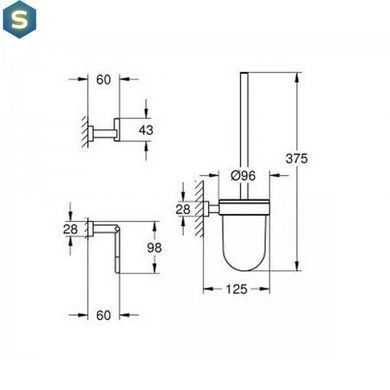 Набір аксесуарів Grohe Essentials Cube 40757001