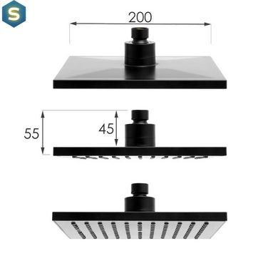 Душова система Yoka Tiki-Blk black BP.TIKI-BLK, Черный матовый