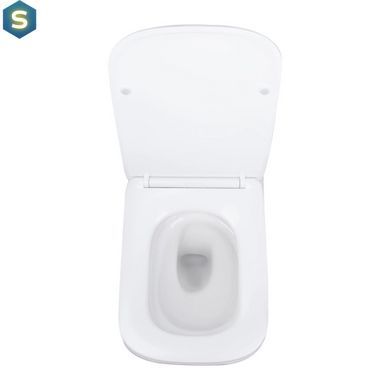 Подвесной унитаз Qtap Tern + инсталляция Qtap Nest 4 в 1 (круглая клавиша Chrome), Белый