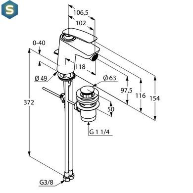 Змішувач для біде Kludi Balance 522160575 хром