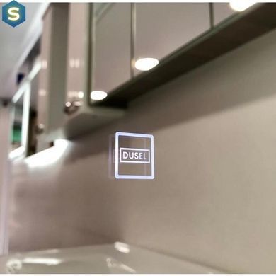 Зеркало Dusel Led DE-M2071D Black кругле 80x80 см сенсорне включення + підігрів, Черный/золото
