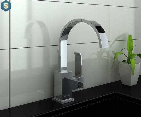 Смеситель для умывальника Kohlman Axis chrome QB150N, Хром