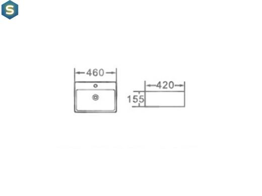 Умивальник Newarc Countertop 46x42 білий 5025, Білий