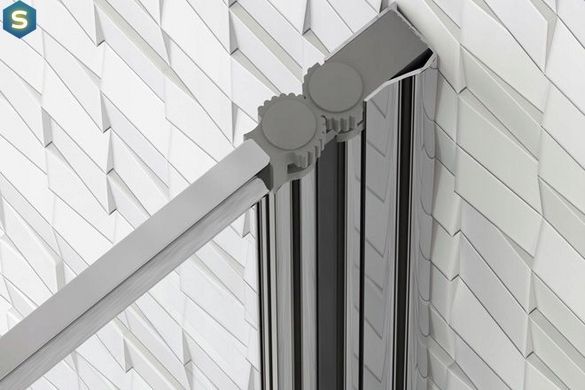 Шторка для ванны Rea Idea 120 см складная REA-W0850, Универсальная, прозрачный, хром