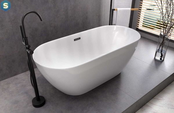 Змішувач для ванни Corsan Lugo black matt підлоговий CMB7535BL, Черный матовый