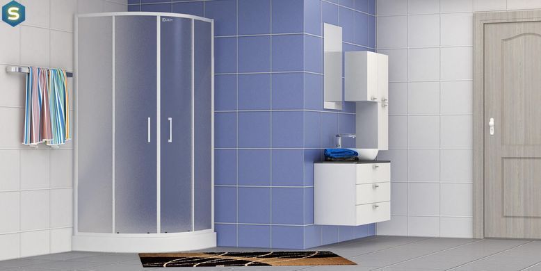 Душевая кабина Eger Tisza 90x90 стекло Zuzmara 599-021, Белый, матовый