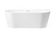 Ванна акриловая пристенная Rea Capri 150x75 white REA-W9800, Белый